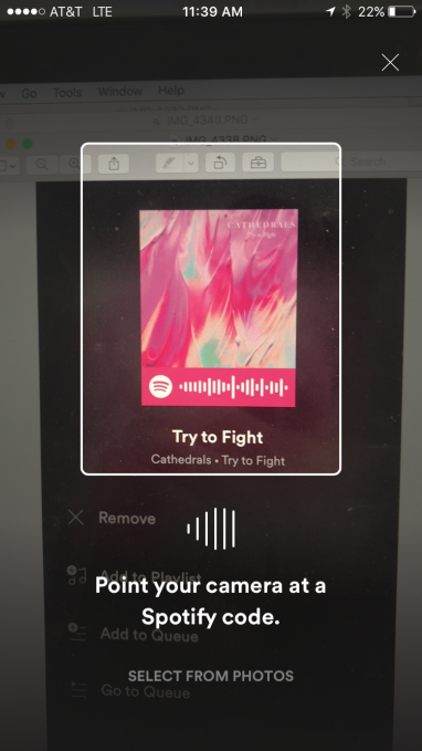 How to scan spotify code